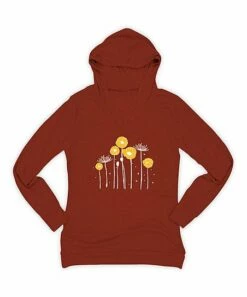 Cheapest 🎉 Brick Poppies Lightweight Hoodie - 👩 Women ✔️