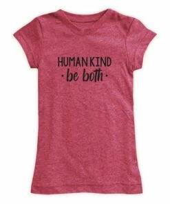 Best Pirce ✔️ Cranberry & Black 'Humankind' Fitted Tee - 👩 Women 👏
