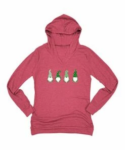 Deals 😍 Cranberry Gnomes Lightweight Hoodie - 👩 Women 🛒
