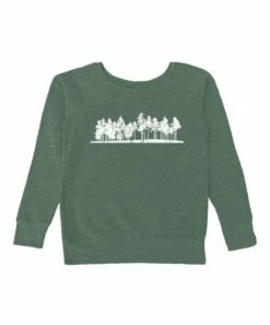 Flash Sale 🔥 Dark Heather Green Pine Trees Fleece Sweatshirt - Plus 🔥