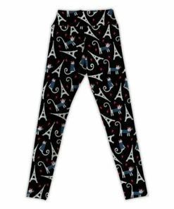 Coupon 💯 Black Paris Cats Leggings - 👩 Women 💯