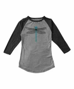 Best Pirce 👍 Heather Gray & Heather Charcoal Dragonfly Fitted Raglan Tee - 👩 Women 🎁