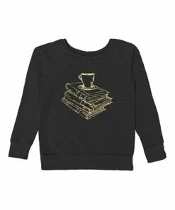 Brand new ✔️ Black Stack Of Books Fleece Sweatshirt - 👩 Women 🔥