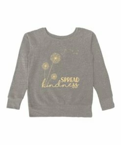 Outlet 😉 Heather Gray 'Spread Kindness' Dandelion Flowers Fleece Sweatshirt - Plus 🔥