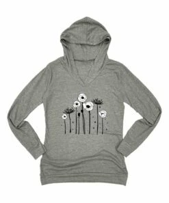 Best deal 🔔 Heather Gray Poppies Lightweight Hoodie - 👩 Women 🛒