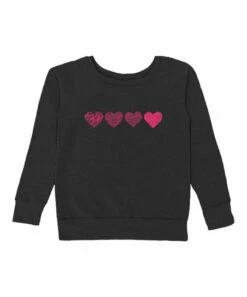 Best Sale 💯 Black Hearts Fleece Sweatshirt - 👩 Women 🔔
