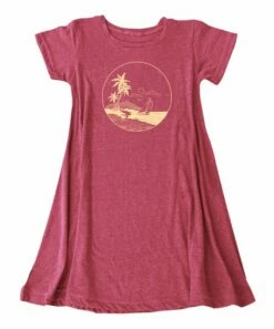 New 🎉 Cranberry & Yellow Beach Scene Tunic - 👩 Women ✨