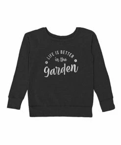 Brand new ⭐ Black 'Life Is Better In The Garden' Fleece Sweatshirt - 👩 Women 🔥