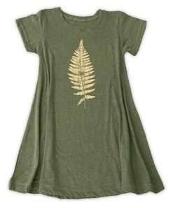 Deals 👍 Heather Moss Green Fern A-Line 👗 Dress - 👩 Women 🔥