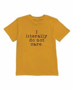Best deal 🔔 Mustard 'I Literally Do Not Care' Tee - Boys 🔥