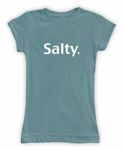 Best reviews of ✔️ Gray Blue 'Salty.' Fitted Tee - 👩 Women ⭐