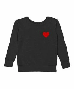 Hot Sale 🧨 Black Heart Fleece Sweatshirt - Plus ❤️