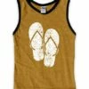 Best deal ✔️ Dark Mustard & Black Flip Flops Muscle Tank - Boys 😉