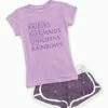 Cheap 🥰 Lilac 'Dance With Fairies' Fitted Tee & Purple Stars Shorts - 👧 Girls ⭐