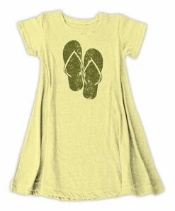 Cheapest 🎁 Heather Light Yellow & Green Flip Flops Tunic - 👩 Women 🤩