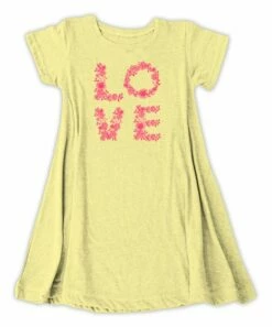 Brand new ๐งจ Heather Light Yellow & Pink 'Love' Tunic - ๐ฉ Women ๐คฉ