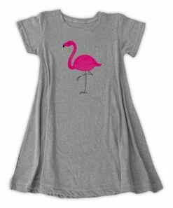 Coupon 💯 Heather Gray Flamingo Tunic - 👩 Women 👏