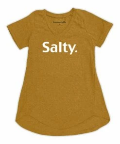 Best Pirce 👏 Dark Mustard 'Salty.' Flowy V-Neck Tee - 👩 Women 💯
