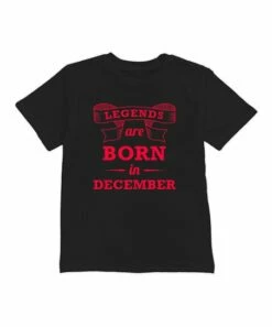 Wholesale 🧨 Black 'Legends Are Born In December' Tee - Kids ❤️