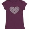 Brand new 🎉 Wine Henna Heart Fitted Tee - Toddler & 👧 Girls 🥰
