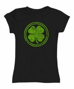 Wholesale 🧨 Black Weathered-Clover Fitted Tee - Toddler & 👧 Girls 🎁