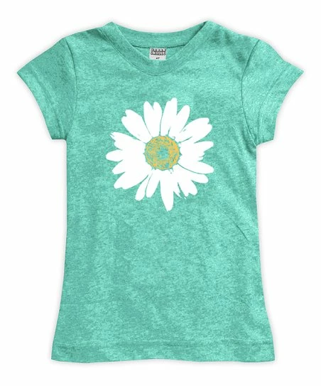 Buy 👍 Urban Smalls Heather Aqua Green & White Giant Daisy Fitted Tee - Toddler & 👧 Girls ⌛ 1 Buy 👍 Urban Smalls Heather Aqua Green & White Giant Daisy Fitted Tee - Toddler & 👧 Girls ⌛