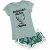 Promo 👍 Light Blue 'Chicken Chaser' Fitted Tee & Green Tie-Dye Shorts - Toddler & 👧 Girls 😀