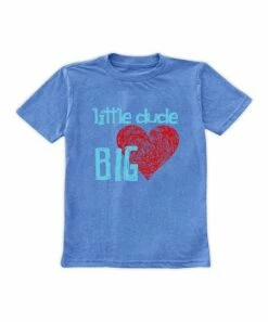 Buy 🤩 Heather Blue 'Little Dude Big Heart' Tee - Toddler & Kids 🤩