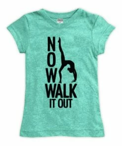 Outlet ⭐ Heather Aqua Green 'Now Walk It Out' Fitted Tee - Toddler & 👧 Girls 👍