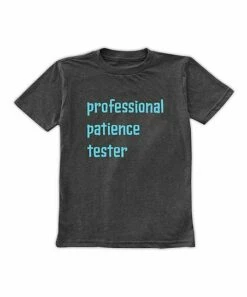 New 🎁 Heather Charcoal 'Professional Patience Tester' Tee - Toddler & Kids 💯
