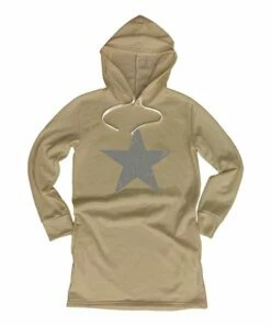 Best deal 🔥 Khaki Weathered Star Fleece Pocket Hoodie 👗 Dress - Toddler & 👧 Girls ✔️