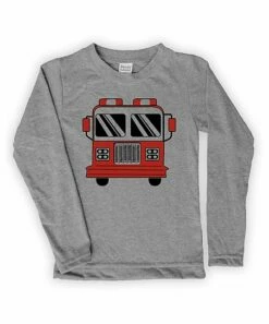 Best deal ✨ Heather Gray Fire Truck Long-Sleeve Tee - Boys 🧨