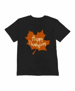 Cheap 🔔 Urban Smalls Black & Burnt Orange 'Happy 👪 Thanksgiving' Leaf Tee - Boys 🔥