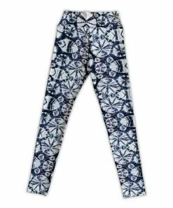 Deals 🎁 Blue & White Tie-Dye Leggings - 👩 Women 🛒