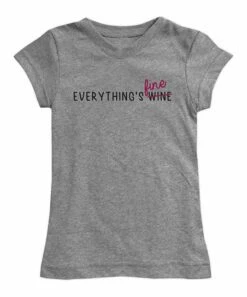 Hot Sale 🔔 Urban Smalls Heather Gray & Black 'Everything's Fine' Fitted Tee - 👩 Women 🤩
