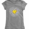 Hot Sale 👏 Heather Gray & Yellow Sunny Heart Fitted Tee - 👩 Women & Plus 😍
