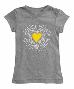 Hot Sale 👏 Heather Gray & Yellow Sunny Heart Fitted Tee - 👩 Women & Plus 😍