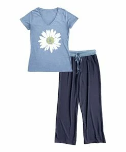 Top 10 🎉 Light Blue Daisy Pajama Set - 👩 Women & Plus 👍