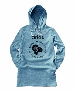 Best deal 🛒 Heather Blue 'Aries' Fleece Pocket Hoodie 👗 Dress - 👩 Women 👍