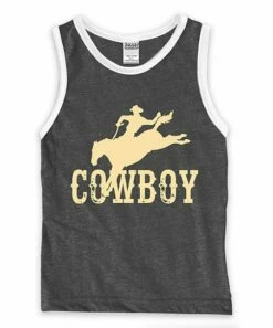 Promo ⭐ Heather Charcoal 'Cowboy' Muscle Tank - Toddler 🎁