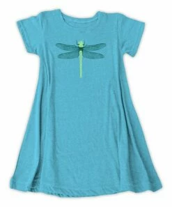 Cheap 😀 Aquamarine Dragonfly T-Shirt 👗 Dress - 👩 Women 😀