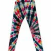 Best Pirce ⌛ Sunset & Black Tie-Dye Leggings - 👩 Women 😀