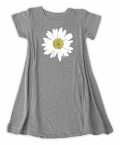 Flash Sale 🔥 Heather Gray Giant Daisy Tunic - 👩 Women 👏