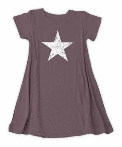 Cheap 🛒 Heather Maroon Star Tunic - 👩 Women 🤩