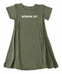 Hot Sale 🥰 Heather Forest & White 'Woman Up' Tunic - 👩 Women 🥰