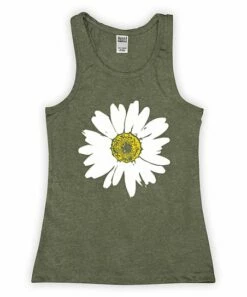 Wholesale 😉 Heather Forest Giant Daisy Racerback Tank - 👧 Girls ✔️