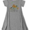 Cheap 🛒 Urban Smalls Heather Gray & Orange Poppies T-shirt 👗 Dress - 👩 Women 🌟