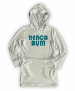 Best deal 🎉 Cream 'Beach Bum' Fleece Pocket Hoodie 👗 Dress - 👩 Women 🥰