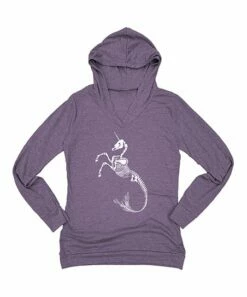 Best Sale 🥰 Plum Mermicorn Skeleton Lightweight Hoodie - 👩 Women 👍
