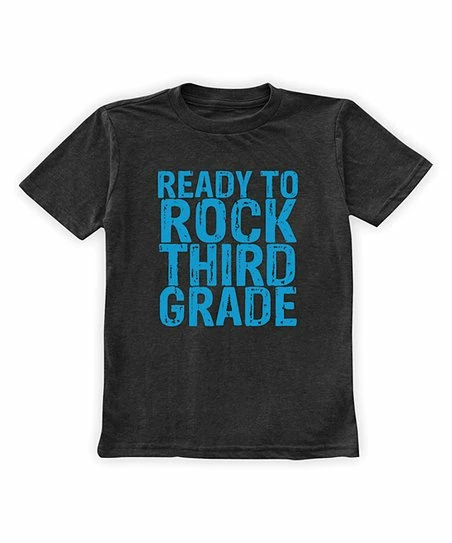 Best Sale ❤️ Heather Charcoal & Blue 'Ready To Rock Third Grade' Tee - Boys 💯 1 Best Sale ❤️ Heather Charcoal & Blue 'Ready To Rock Third Grade' Tee - Boys 💯